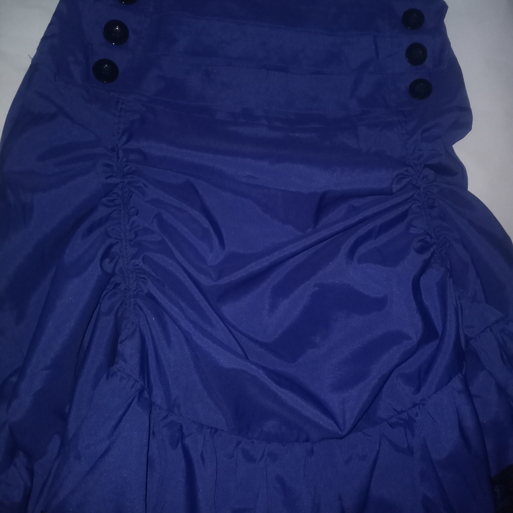 Blue Renaissance/Victorian style cinch skirt - Picture 4 of 11